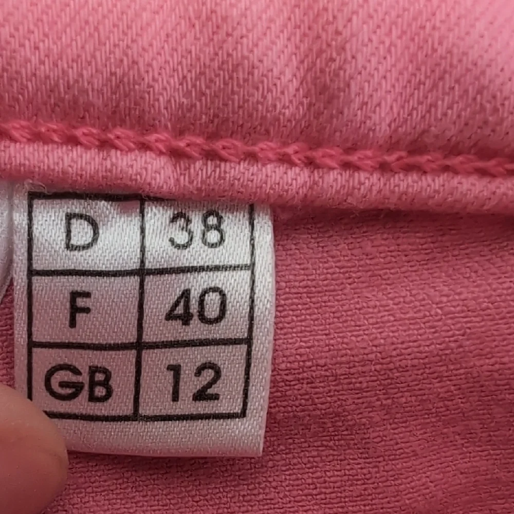 Elegance Paris | Vibrant Baby Pink Stretchy Jeans Chinos Size 8